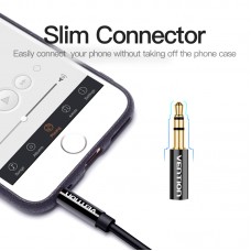Кабель Audio 3.5мм-3.5мм Vention F/2xM TPE Jaket headset+earphone 0.3m Black (BBSBY)
