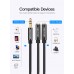 Кабель Audio 3.5мм-3.5мм Vention F/2xM TPE Jaket headset+earphone 0.3m Black (BBSBY)