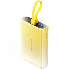 УМБ Vention 10000mAh 22.5W PD 1USB 1Type-C 3A In/Out Lightning In/Out LED display Yellow