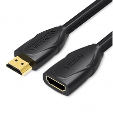 Удлинитель HDMI-HDMI v.2.0 Vention F/M PVC Shell 4K 60Hz 18Gbps gold-plated 1m Black (VAA-B06-B100)