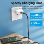 Кабель 2 в 1 USB-Type-C Vention Nylon 2.4А 480Mbps nickel-plated 1m Grey (CQOHF) Кабель 2 в 1 USB-Type-C Vention Nylon 2.4А 480Mbps nickel-plated 1m Grey (CQOHF)