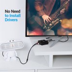 Адаптер Audio Toslink-3.5мм Vention Coaxial/2RCA Digital to Analog gold-plated Black (BDFB0)