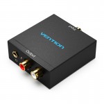 Адаптер Audio Toslink-3.5мм Vention Coaxial/2RCA Digital to Analog gold-plated Black (BDFB0)