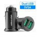 Автомобильное зарядное устройство 2USB Vention 25W QC3.0 DC 12-24V 5A Grey (CC-85-H)
