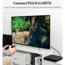 Кабель HDMI-HDMI v.2.0 Vention 4K 60Hz 18Gbps Nylon Braided 3m Black (VAA-B05-B300)