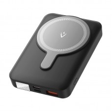 УМБ Vention Magnetic Qi Wireless 10000mAh PD 22.5W 3A 1Type-C 1USB PD+QC 3.0 LED Display Black (FHTB0)