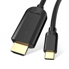 Кабель Type-C-HDMI Thunderbolt 3 v.1.4 Vention 4K 30Hz 2K 30Hz 1.5m Black (CGUBF)