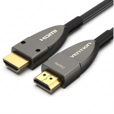 Кабель HDMI-HDMI v.2.0 Vention Optical PVC 4K 60Hz 18Gbps Dolby 7.1 gold-plated 5m Black (AAYBJ)