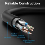 Патч-корд RJ45-RJ45 Vention Ethernet CAT8 SFTP 40Gbps 2000MHz Copper PVC Round 3m Black (IKKBI) Патч-корд RJ45-RJ45 Vention Ethernet CAT8 SFTP 40Gbps 2000MHz Copper PVC Round 3m Black (IKKBI)