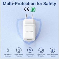 Сетевое зарядное устройство 1USB Vention 10.5W 2.1A White (DC5203-W)