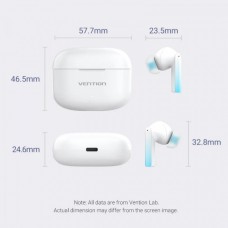 Наушники гарнитура вакуумные Bluetooth 5.3 TWS Vention Elf Earbuds E04 White (NBIW0)