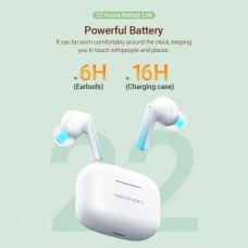 Наушники гарнитура вакуумные Bluetooth 5.3 TWS Vention Elf Earbuds E04 White (NBIW0)