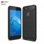 Чехол накладка TPU SK Fiber Carbon для Huawei Nova Lite 2017 Black