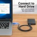 Кабель USB-USB 3.0 Vention F/F PVC Round 5Gbps 0.5m Black (CONBD)