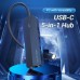 USB HUB Vention Type-C-RJ45-USB-MicroUSB 3USB 100M Ethernet Black (TGOBB)