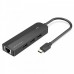 USB HUB Vention Type-C-RJ45-USB-MicroUSB 3USB 100M Ethernet Black (TGOBB)