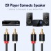 Кабель Audio 2RCA-2RCA Vention F/F 29К gold-plated 29 AWG 1m Metal Shell Black (VAB-R06-B100)
