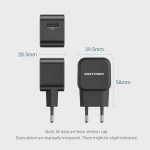 Сетевое зарядное устройство Vention 1USB 18W 3A QC3.0 White (FEKW0-EU)