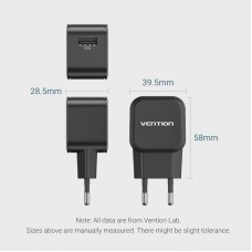 Сетевое зарядное устройство Vention 1USB 18W 3A QC3.0 White (FEKW0-EU)
