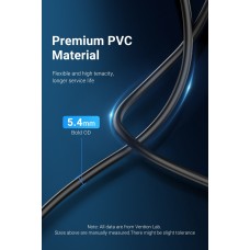 Удлинитель USB-USB 3.0 Vention F/M PVC Round 5Gbps 3m Black (CBHBI)