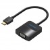 Адаптер MiniHDMI-VGA v.1.4 Vention 1080P 60Hz 0.15m 3.5 audio microusb power Black (AGABB)