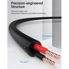 Кабель USB-DC3.5mm Vention PVC 5V 2A 0.5m Black (CEXBD)