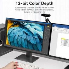 Кабель miniDisplayPort-DisplayPort 1.4 Vention 8K 60Hz 4K 144Hz 2K 165Hz 1080P 240Hz 1.5m Cotton Braided Aluminum Alloy Blue (HCFLG)
