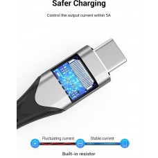 Удлинитель Type-C-Type-C 3.2 Vention Nylon M/F Thunderbolt 3 4K 60Hz PD 100W 10Gbps 5A 1m Grey (TABHH)