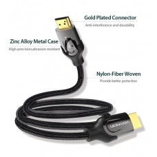 Кабель HDMI-HDMI v.2.0 Vention 4K 60Hz 18Gbps Nylon Braided 1m Black (VAA-B05-B100)