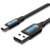 Кабель USB-MiniUSB 2.0 5pin Vention PVC Round 2m Black (COMBH)