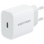 Сетевое зарядное устройство Vention 1Type-C 20W 3A + USB-C to Lightning cable М-М White