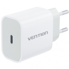 Сетевое зарядное устройство Vention 1Type-C 20W 3A + USB-C to Lightning cable М-М White