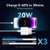 Сетевое зарядное устройство Vention 1Type-C 20W 3A + USB-C to Lightning cable М-М White