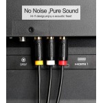 Кабель Audio 3RCA-3RCA F/F Vention 24К gold-plated 26 AWG 1.5m Black (BCABG)