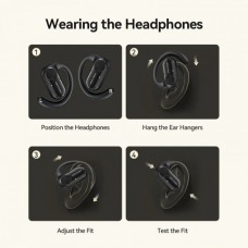 Наушники гарнитура вкладыши Bluetooth 5.3 ІРX5 TWS Vention OpenBeat O11 Black (NBPB0)