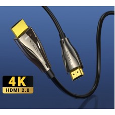 Кабель HDMI-HDMI v.2.0 Vention Optical Zinc PVC 4K 60Hz 18Gbps gold-plated 20m Black (ALABQ)