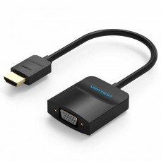 Адаптер HDMI-VGA v.1.4 Vention 1080P 60Hz 0.15m 3.5 audio microusb power Black (ACFBB)