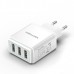 Сетевое зарядное устройство 3USB Vention 17W QC3.0 2.4A White (DC5307-W)