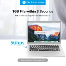 Адаптер Type-C-USB 3.1 Vention nickel-plated 5Gbps 3A Gray (CDQH0)