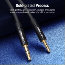 Кабель Audio Aux 3.5мм-2.5мм Vention F/F 29AWG gold-plated 1.5m Black (BALBG)