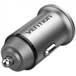 Автомобильное зарядное устройство Vention 2USB 30W 5A QC3.0 Gray Mini Aluminium Alloy Gray (FFEH0)