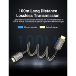 Кабель HDMI-HDMI v.2.1 Vention Optical PVC 8K 60Hz 4K 120Hz 48Gbps Dolby 7.1 80m Black (AAZBAF)