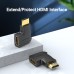Адаптер HDMI-HDMI Vention F/M Right 90 4K 60Hz gold-plated Black (AIPB0)
