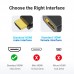 Адаптер HDMI-HDMI Vention F/M Right 90 4K 60Hz gold-plated Black (AIPB0)