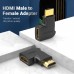 Адаптер HDMI-HDMI Vention F/M Right 90 4K 60Hz gold-plated Black (AIPB0)