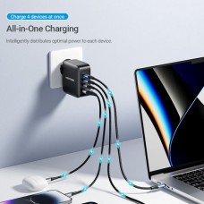 Сетевое зарядное устройство Vention 1USB 3Type-C GaN PD 140W 3A PPS PD3.1+QC3.0 White (FEIW0-EU)