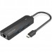 USB HUB Vention Type-C-RJ45-USB 100M Ethernet Black (TGPBB)