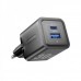 Сетевое зарядное устройство 1USB 1Type-C Vention (C+A) GaN III PD 30W QC3.0 3A Black (FEQB0-EU)