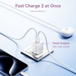 Сетевое зарядное устройство 1USB 1Type-C Vention (C+A) GaN III PD 30W QC3.0 3A Black (FEQB0-EU)
