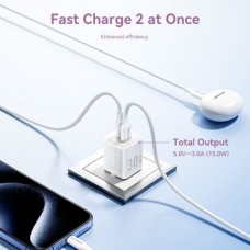 Сетевое зарядное устройство 1USB 1Type-C Vention (C+A) GaN III PD 30W QC3.0 3A Black (FEQB0-EU)
